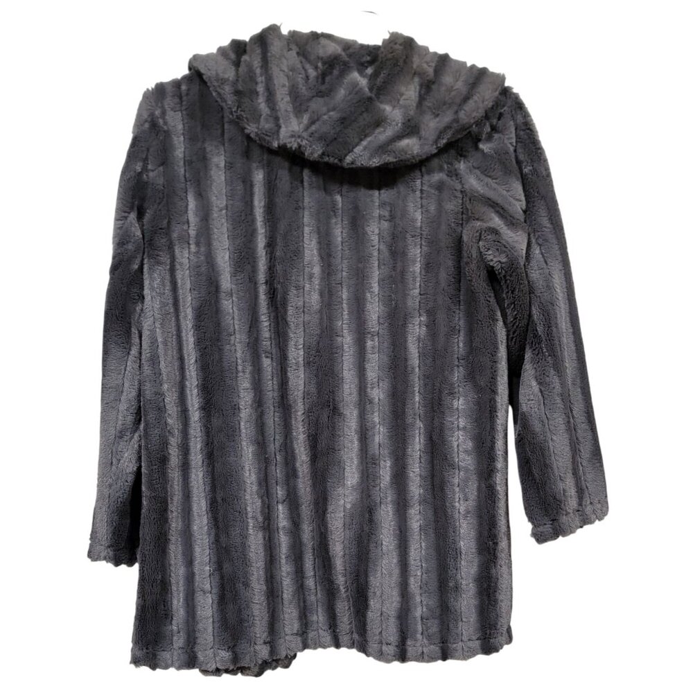 Slinky Brand Gray Faux Fur Jacket Small Size Made In USA - Picture 2 of 11